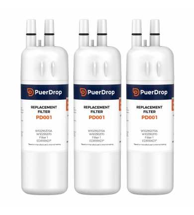 3pk Compatible with EDR1RXD1, W10295370A, Filter 1 Refrigerator Water Filter by Puerdrop